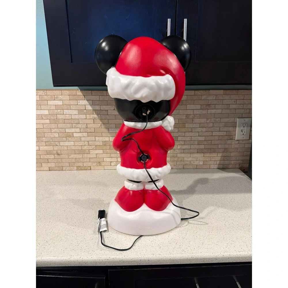 Gemmy Disney Mickey Minnie Christmas‎ Blow Mold Set